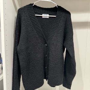 old navy black relaxed cardigan
